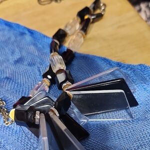 Elegant Black and Clear Necklace